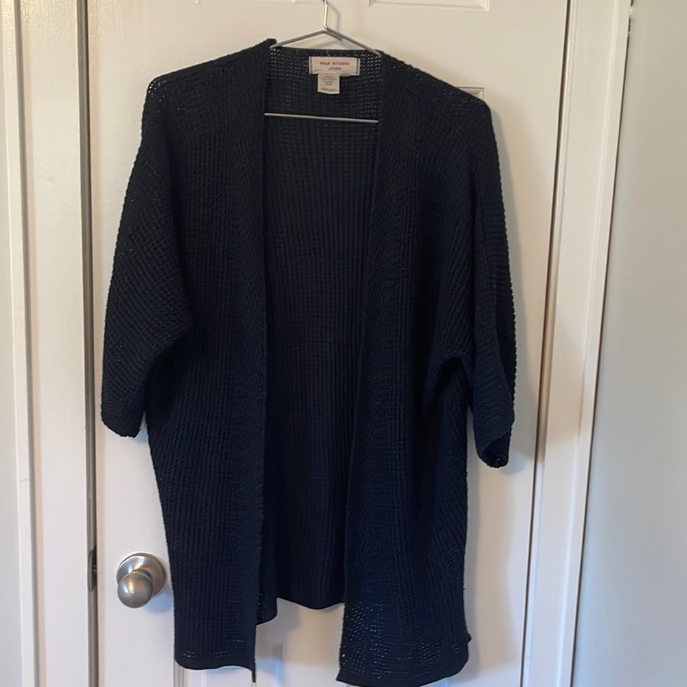 Max Studio navy cardigan